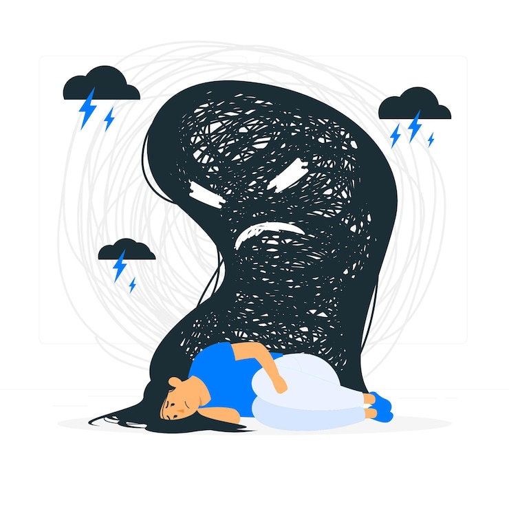 Free Vector depression concept illustration