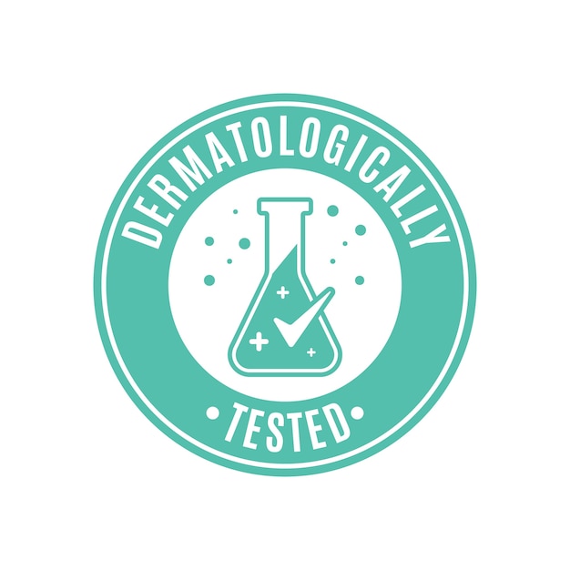 Dermatologically tested badge
