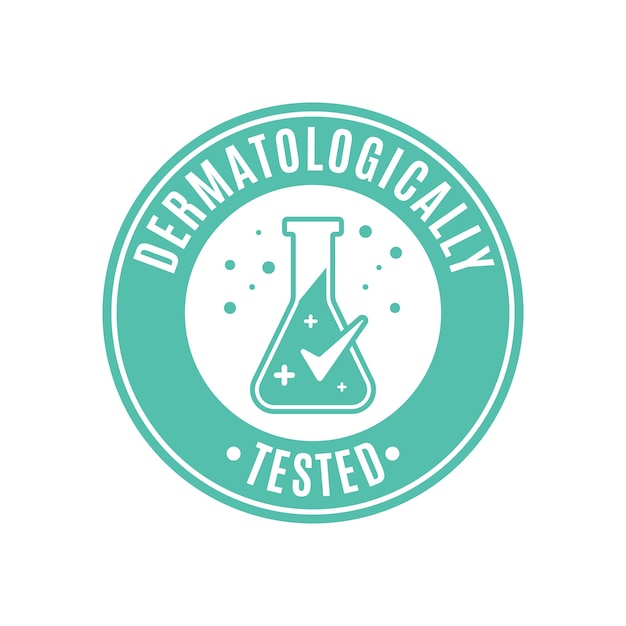 皮膚科学的にテストされたバッジ