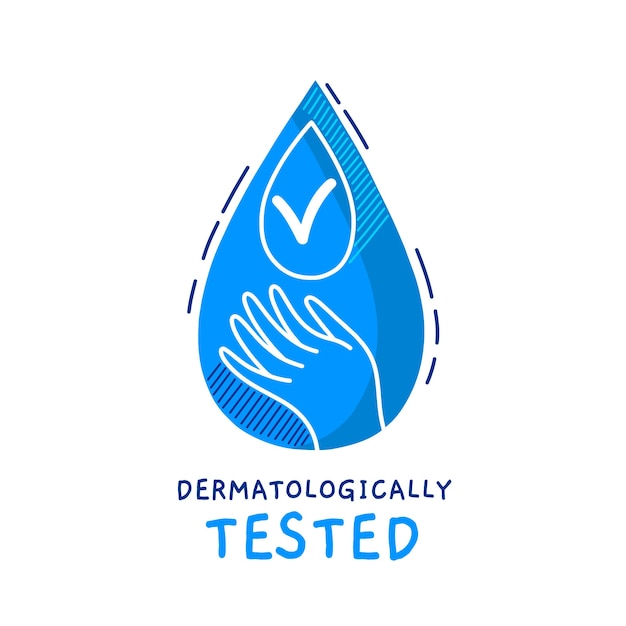 Free vector dermatologically tested design