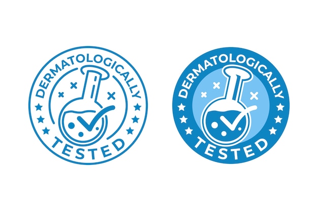 Free vector dermatologically tested logo