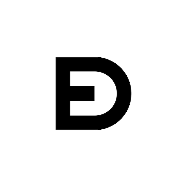desain logo kombinasi huruf e dan d
