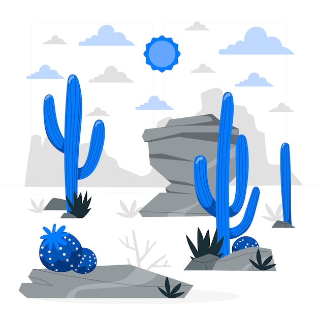 Free vector desert  concept illustration