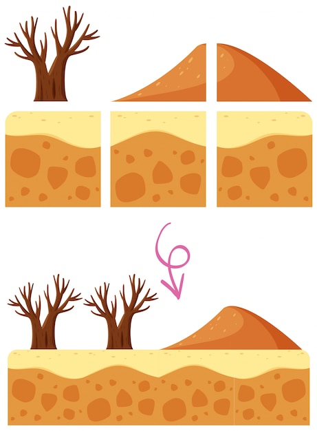 Free vector a desert dune game element