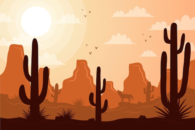 砂漠の風景-ビデオ会議の背景