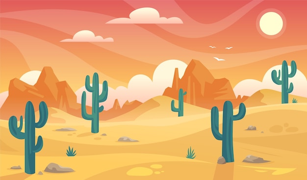 Desert landscape - background for video conferencing