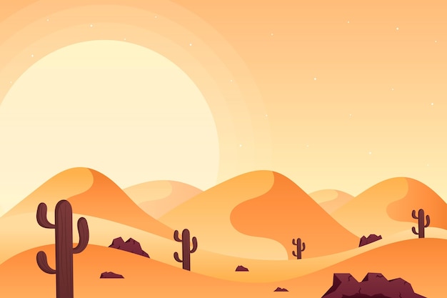 Free vector desert landscape - background for video conferencing