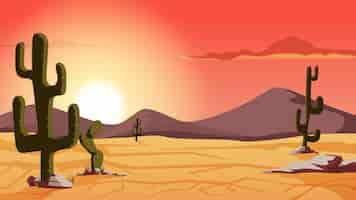 Free vector desert landscape - background for video conferencing