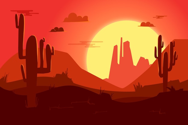 Desert landscape - background for video conferencing