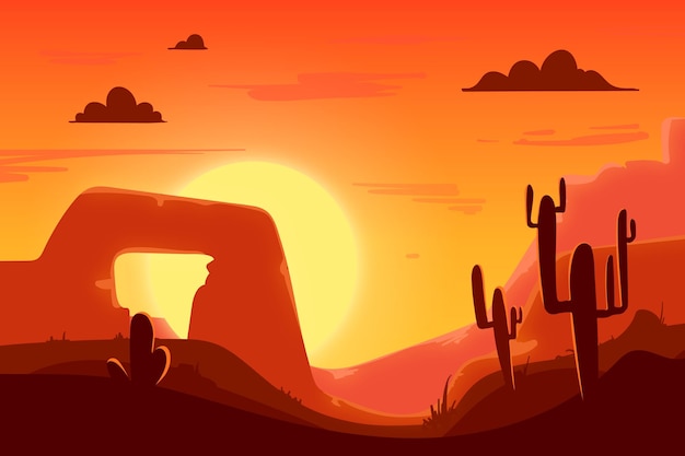 Desert landscape - background for video conferencing
