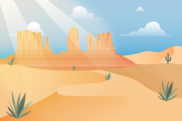 Free vector desert landscape - background for video conferencing