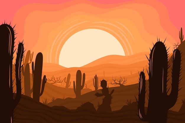 Пейзаж пустыни - фон для видеоконференцсвязи