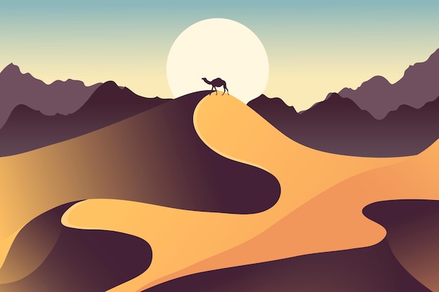 Desert landscape - background for video conferencing