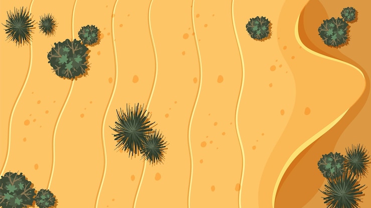 मुफ़्त वेक्टर desert landscape with sparse vegetation