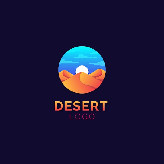 砂漠のロゴのテンプレート
