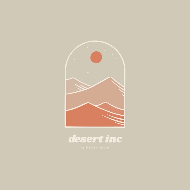 Modello di logo del deserto