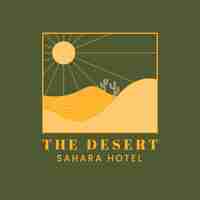 Free vector desert logo template