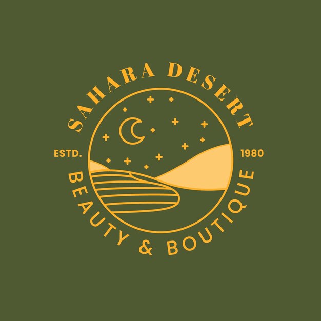 Шаблон логотипа пустыни