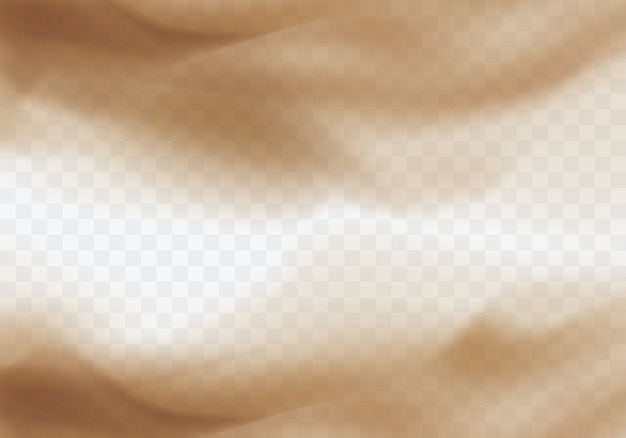 Free vector desert sandstorm, brown dusty cloud on transparent