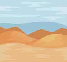 Free vector desertic landscape scene