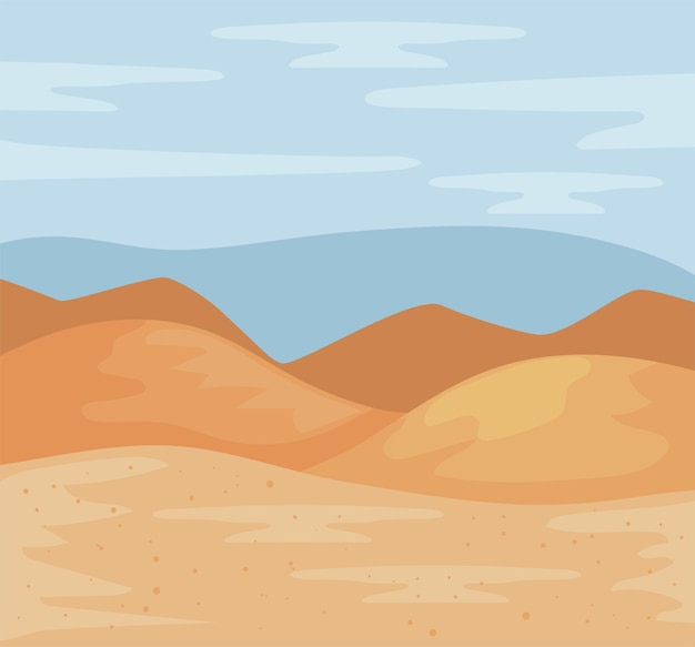 사막의 풍경 장면