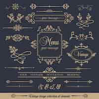 Free vector design collection of ornamental frames