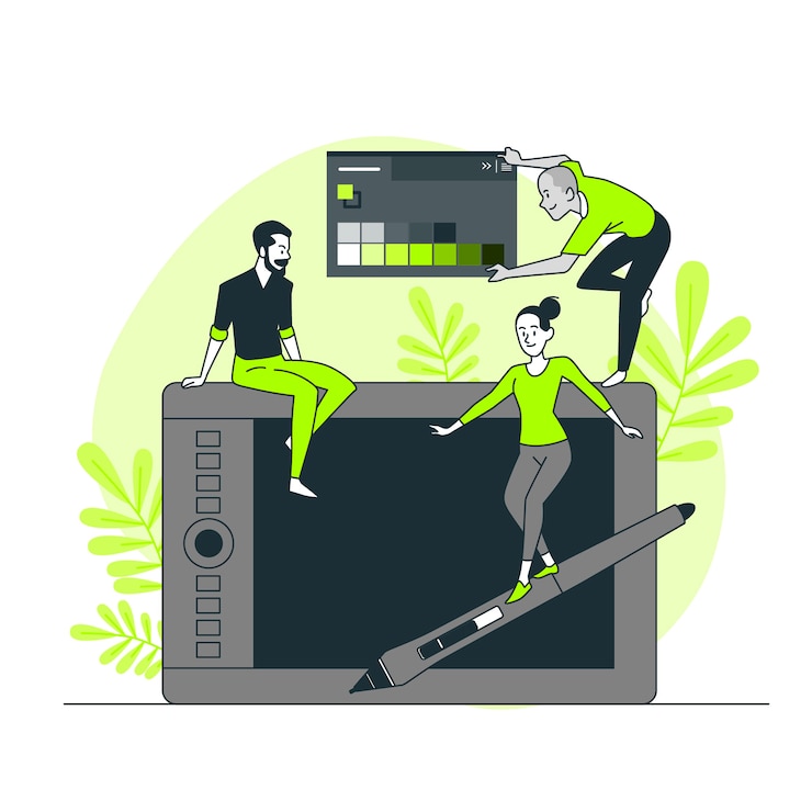 Free Vector design community concept illustration
