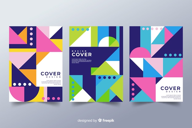 Design cover templates with geometric shapes