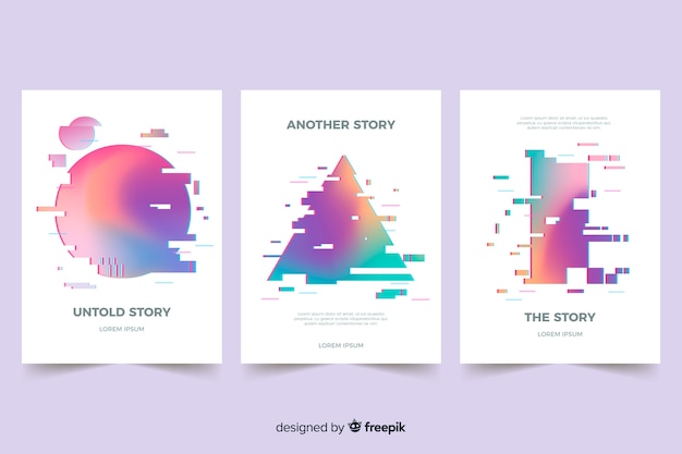 Design covers with colorful glitch effect