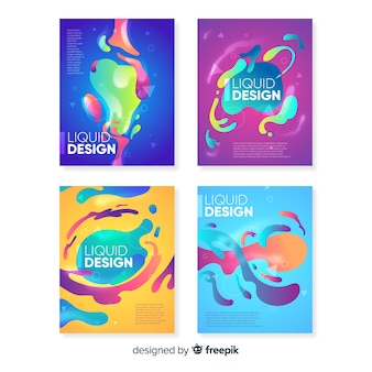 Design covers with colorful liquid effect