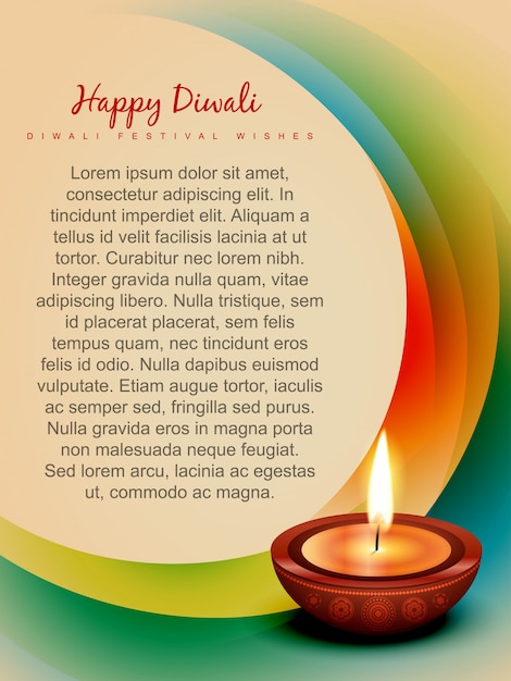 Design for diwali festival with space for text