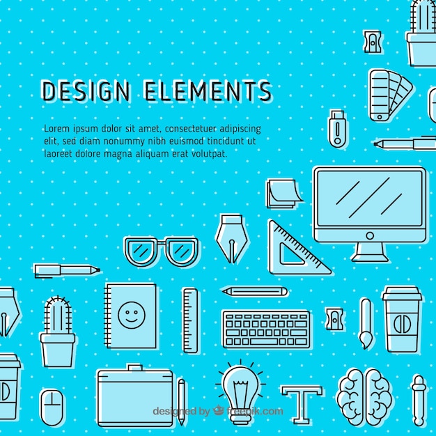 Sfondo elementi di design