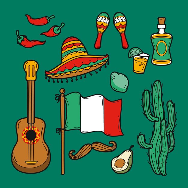 cinco de mayo 축하를 위한 디자인 요소 컬렉션