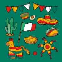 Free vector design elements collection for cinco de mayo celebration