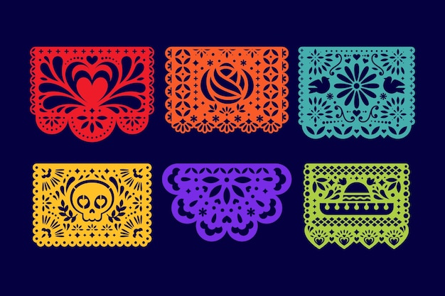 Vettore gratuito collezione di elementi di design per la celebrazione messicana del cinco de mayo