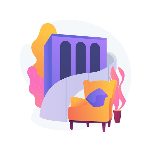 Design hotel abstract concept illustration