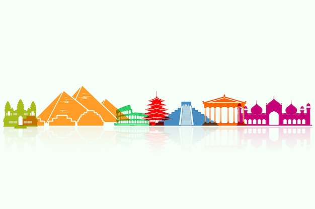 Design for landmarks skyline