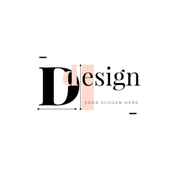 Design logo template with slogan placeholder