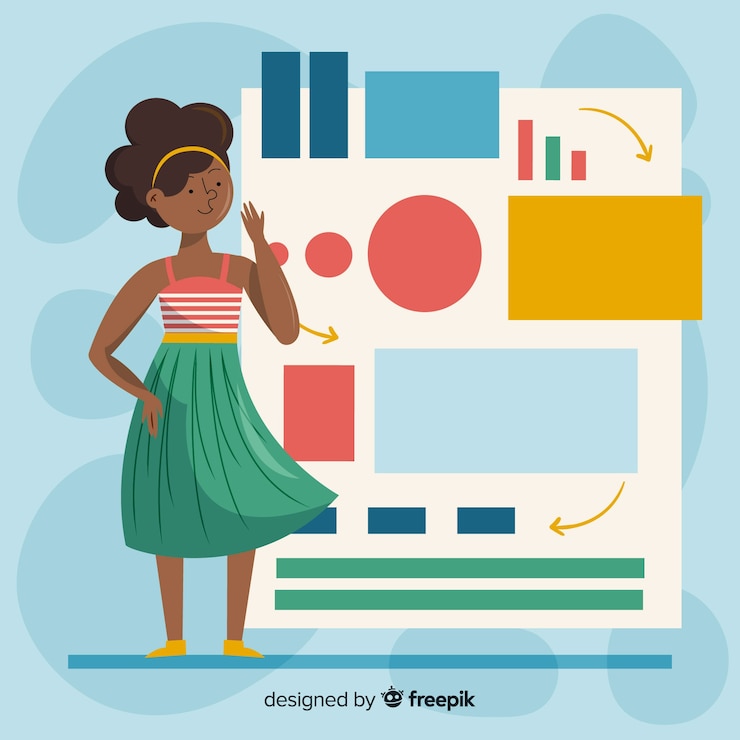 मुफ़्त वेक्टर design process landing page concept