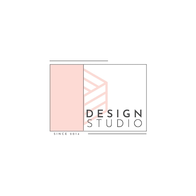 Free vector design studio logo template