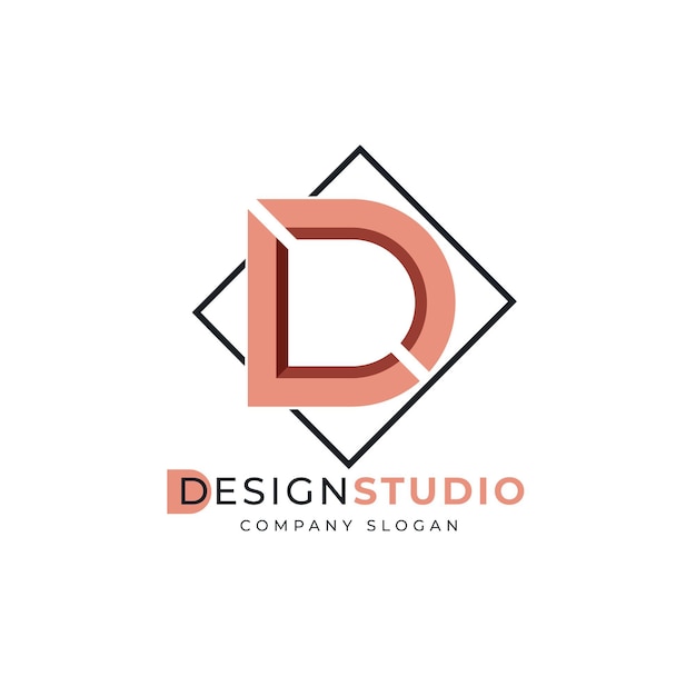 Шаблон логотипа студии дизайна