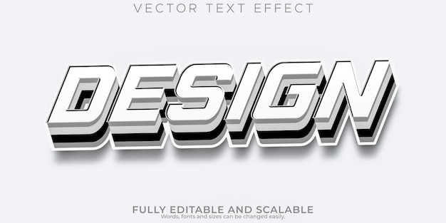 무료 벡터 세련된 텍스트 효과 편집 가능한 현대적인 레터링 타이포그래피 글꼴 스타일 디자인
