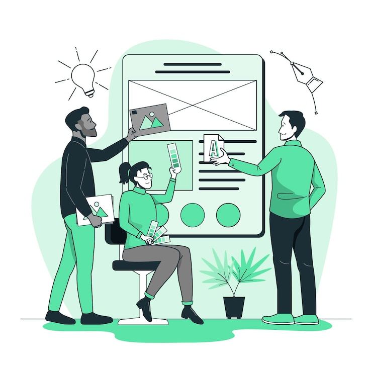 Free Vector design team concept illustration