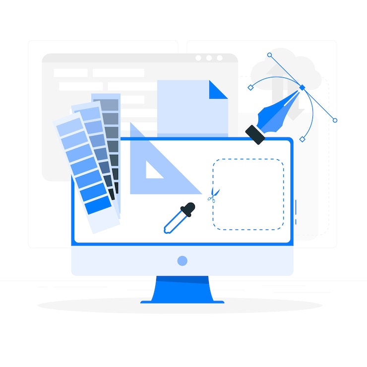 Free Vector design tools concept illustration