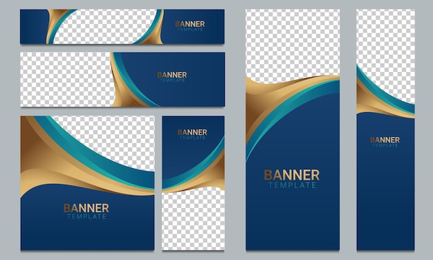 Free vector design web banners of different standard sizes