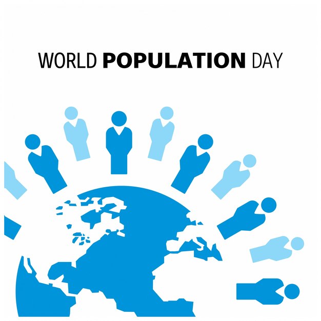 世界人口の日のための地球との設計