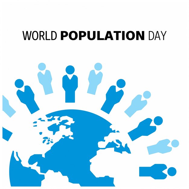 세계 인구의 날을위한 세계 디자인