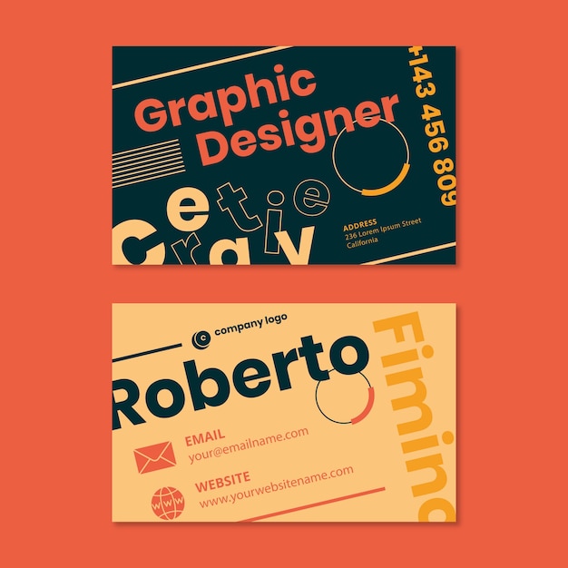 Free vector designer business card template concept