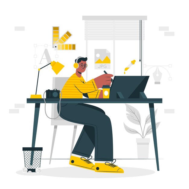 Designer life concept illustration