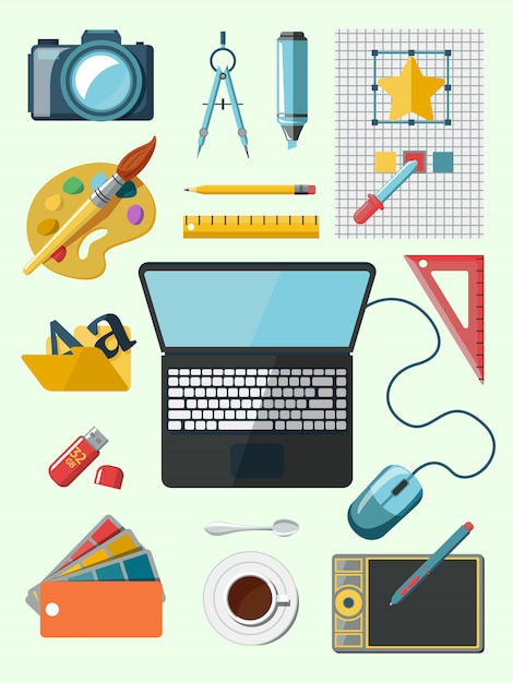 Designer workplace icons